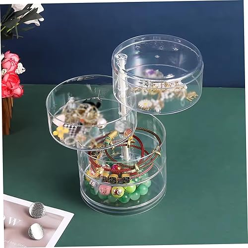 Organiseur de ceinture, 11,4 x 13,3 x 3,6 cm, boîte de ceinture transparente avec 3 couches, présentoir anti-poussière en acrylique pour bijoux, montres et bracelets - Nail Gallerys