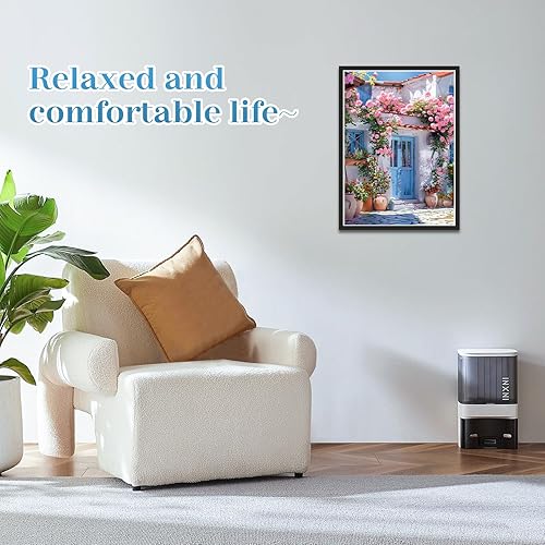 CEOVR Peinture Diamant Adulte Maisons et Fleurs 5D Diamond Painting Complet,Kit Diamond Painting Adulte,Paysage Diamant Kit Adulte,Diamond Painting Adulte 30x40 cm - Nail Gallerys