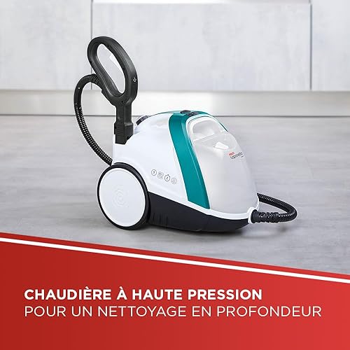 Polti Nettoyeur Vapeur Vaporetto Smart 100 T, avec Chaudière Haute Pression 4 Bars, Autonomie Illimitée et Recharge Continue, 9 Accessoires Inclus, Blanc et Turquoise - Nail Gallerys