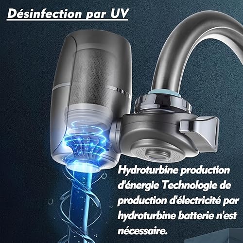 Ginian Filtre à eau filtre pour robinet d'évier système de filtrage purificateur, UV lumière bleue filtre maison cuisine, filtres plus de 60 substances (Machines) - Nail Gallerys