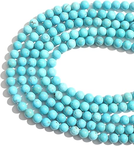 Pierre naturelle 8mm White Howlite Beads ronde en cristal d'énergie pour percer les perles lisses de bricolage pour les bracelets, les colliers et les boucles d'oreilles. - Nail Gallerys