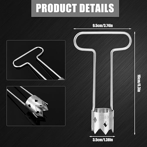 Vide-Fruits et Légumes, 2025 Nouvel Outil Amélioré de Retrait de Noyau de Fruits en Acier Inoxydable de Type T pour les Légumes et les Fruits Ustensiles de Cuisine - Nail Gallerys