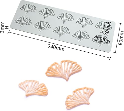 Moule de dentelle de gâteau, moule de dentelle de silicone, moule d'impression de processus de sucre décoration de cuisson moléculaire de gâteau comestible, 12 trous Fleurs à cinq pétales - Nail Gallerys