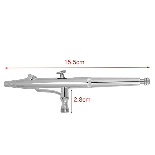 Kit d'aérographe double action - Pistolet à gravité - Avec buses et aiguilles de 0,2 mm de 0,5 mm - Gobelet en plastique de 20 cm³ - 40 cm³ - Pour tatouage aérographe, nail art, artisanat, gâteau - Nail Gallerys