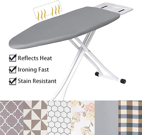 Housse Table À Repasser Standard,90x30cm 100x34cm 120x38cm Housse Pour Table À Repasser Housse De Planche À Repasser En Coton Pour Homes Centrale Vapeur(Café,100x34cm) - Nail Gallerys