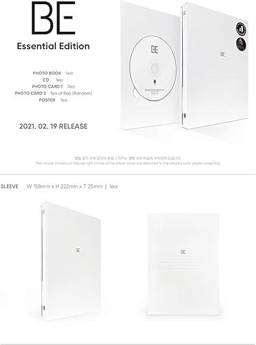 Big Hit Entertainment BTS Bangtan Boys - BE (Essential Edition) Album+on Pack Poster+Extra Hologram Photocards Set - Nail Gallerys