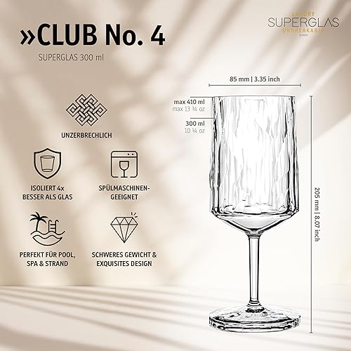 Koziol Superglas 300ml CLUB No. 4 Set of 2 - Nail Gallerys
