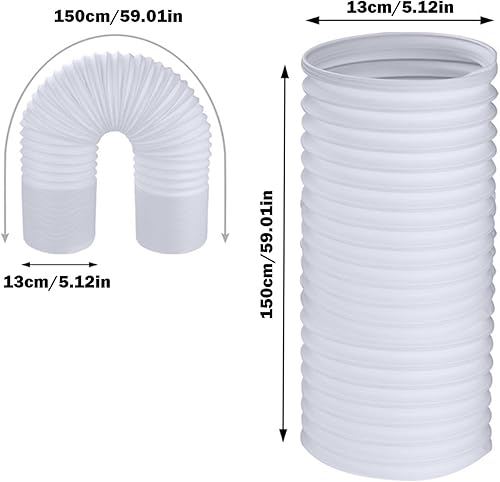Tuyau Evacuation Climatiseur Mobile, Conduit D'air Flexible Tuyau De Ventilation, Rallonge Evacuation Clim, Tubes De Remplacement D'air Conditionné(130mm*2 meters) - Nail Gallerys