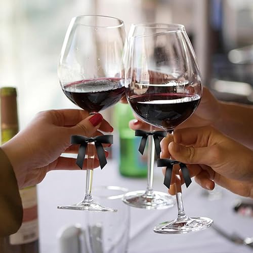 Yamobi Ensemble de Rubans Satin Noirs avec Liens Pivotants, 50 Pièces de Nœuds Précoupés pour Décorations Diverses et Projets DIY - Nail Gallerys