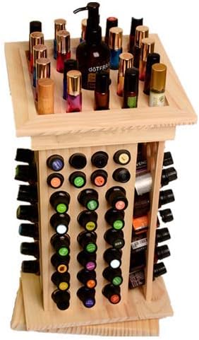 CHSEEO 104 Trous Boîte de Stockage d'Huile Essentielle Rangement Coffret en Bois Aromathérapie Présentoir à Huiles Essentielles Organisateur Support de Vernis à Ongles Porte-Lèvres #1 - Nail Gallerys