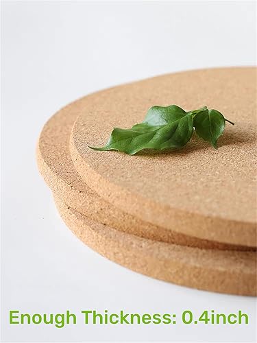 NISPOTDOR – Lot de 6 dessous de plat en liège épais pour plats chauds et casseroles chaudes, tapis en liège multifonctionnels de 19,1 cm pour table et comptoir - Nail Gallerys