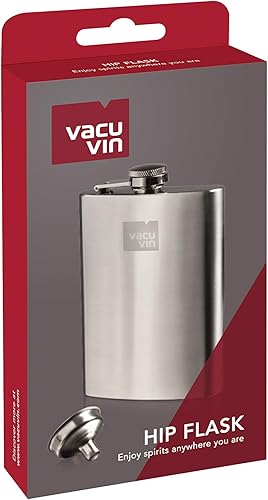 VacuVin Flasque & Entonnoir acier brossé - Nail Gallerys