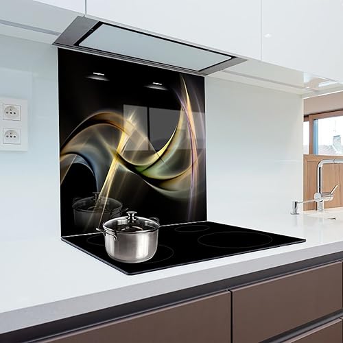 Crédence de cuisine en verre trempé résistant à la chaleur 60 x 65 cm graphique n° 1725 - Nail Gallerys