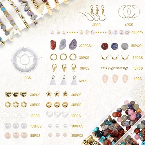 WUISOLQP Perles Pour Bracelet Kit Bracelet Avec Perles Lettres, Kit Bijoux Creation Adulte Pour PerlePour BraceletBricolage, Colliers, Boucles D'Oreilles, Colliers Pour Enfants Et Adultes (Noir) - Nail Gallerys