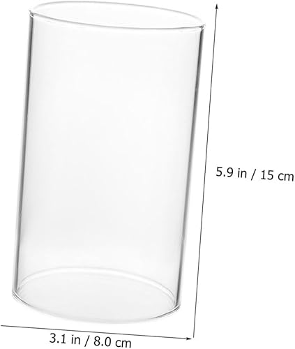 Cabilock 3 Pièces Abat-jour Bougie En Verre Cannelé Cône Bougeoirs Manche Moderne Manchon Porte-bougie Ouragan Transparent Verre à Haute Teneur En Borosilicate - Nail Gallerys