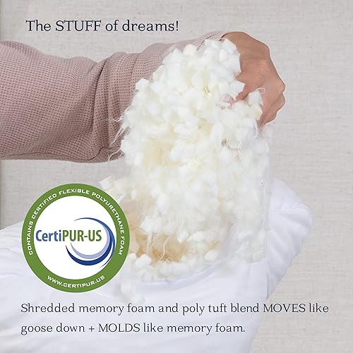 DREAMYBLUE Oreiller de qualité supérieure pour Dormir – Rembourrage en Mousse à mémoire de Forme déchiquetée [loft réglable] Housse Lavable en Rayonne dérivée de Bambou – pour Les Personnes Dormant - Nail Gallerys