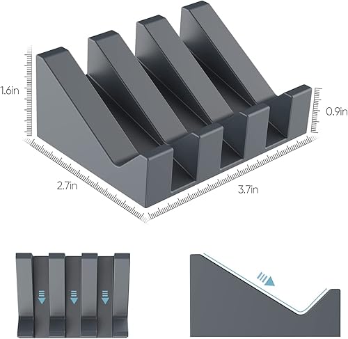 Porte-savon en silicone au design minimaliste, porte-savon pour salle de bain, porte-éponge pour cuisine, porte-savon pour douche (noir) - Nail Gallerys