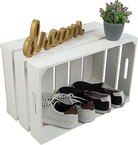 Neuf Stable Caisse de Fruits Escaliers, Caisse de Pommes, Boîte à vin en du Altes Land (Vieux-Pays) en Allemagne Nature 54x35x30 cm - flammé - Nail Gallerys