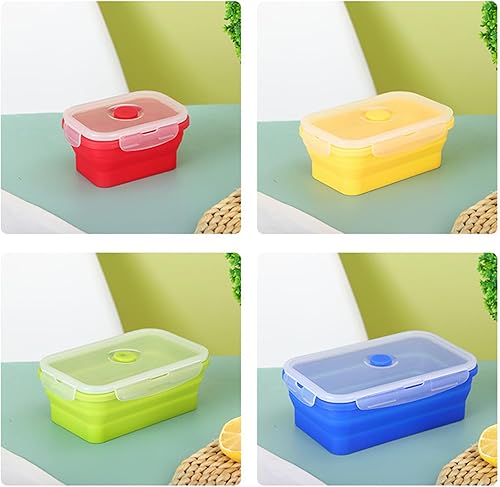 Elegauit Bol de Camping avec Couvercle, 3 Pièces Récipients Portable Pliables en Silicone, Récipient Alimentaire Stackable Economiser de L'espace, Pour Micro-Ondes Frigo Lave-Vaisselle (Bleu) - Nail Gallerys