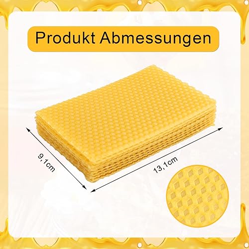 Bolosa Lot de 10 plaques de cire d'abeille pour bougies, plaques de cire, bougies en cire d'abeille, plaques de cire pour bougies, convient pour les cadeaux artisanaux, les activités de bricolage - Nail Gallerys