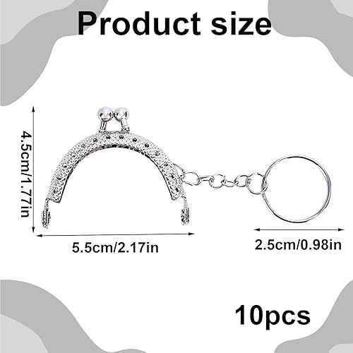Huybaa 10 Pièces Fermoir Porte Monnaie, Fermoir Serrure, Cadre Fermoir Serrure Semi-Circulaire Sac À Main Sac Cadre Fermoir pour Les Sacs à Main et Les Bourse de Bricolage - Nail Gallerys