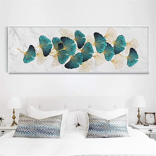 Instarry 5D Broderie Diamant Grand Format Ginkgo Biloba Vert Tableau Decoration Murale 120x40 cm - Nail Gallerys