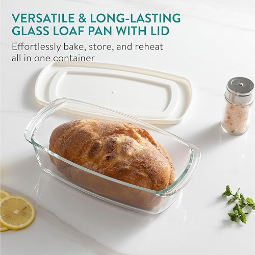 Navaris 2x Plat à Four - Recipient Rectangulaire en Verre avec Couvercle - Moule a Gateau Cake et Pain - Contenant Polyvalent - Préparation des Repas et Conservation des Plats Cuisinés - Nail Gallerys