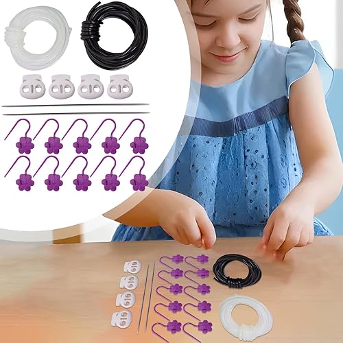 Arrêt-Aiguilles,Protège-Aiguilles x4 Inclus | 2 Épingles Métalliques, 10 Marqueurs, 2 Tubes Creux pour Projets de Crochet et - Nail Gallerys