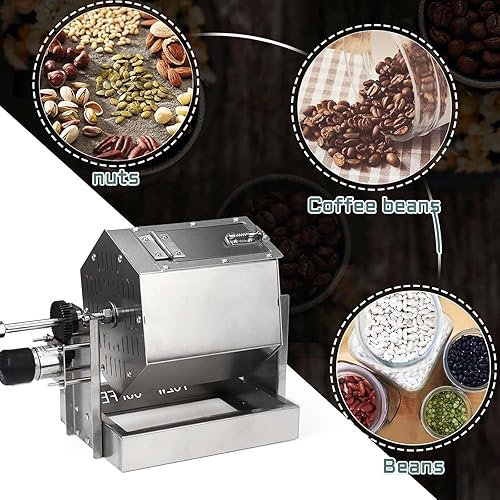 HNBYLMM Torréfacteur de Grains de café 5L Commercial en Acier Inoxydable torréfacteur de café torréfacteur de Type Tambour à gaz Machine de torréfaction pour Les Maisons, Les cafés - Nail Gallerys