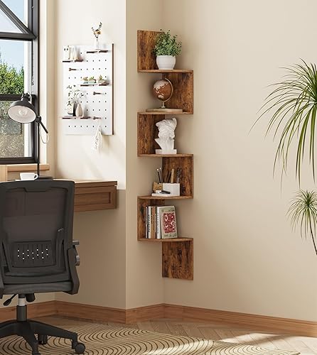 VASIHO Bibliothèque à 5 Niveaux, étagère sur Pied, étagère de Bureau, étagère décorative, présentation, Moderne, pour Salon, Chambre à Coucher, Blanche JSJ003W - Nail Gallerys