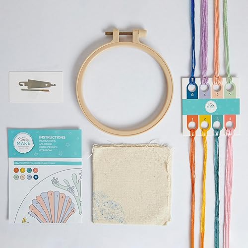 Simply Make Kit de broderie par numéros en coquillages, kits de couture, kit de broderie pour adultes, pour mur, décoration d'intérieur - Nail Gallerys