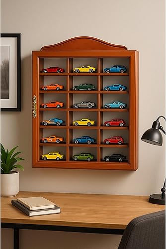 Vitrine murale en bois et verre, fermeture magnétique, 42 cm. - Nail Gallerys