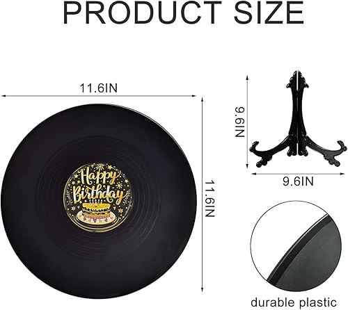 Décorations d'anniversaire en vinyle - Grand livre d'or d'anniversaire - Décorations de fête d'anniversaire personnalisées - 29,5 x 29,5 cm - Pour homme et femme - Nail Gallerys