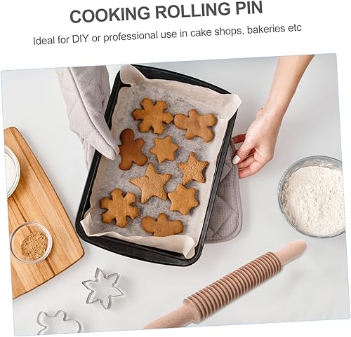 TOPBATHY 1 Pièce Rouleau à roulettes fileté Rouleau à roueurs à Cuisson roulement cannelé Spirale Rouleau à pâtisserie pour pâte à Pizza Rouleau à pâtisserie Boulanger en Bois - Nail Gallerys