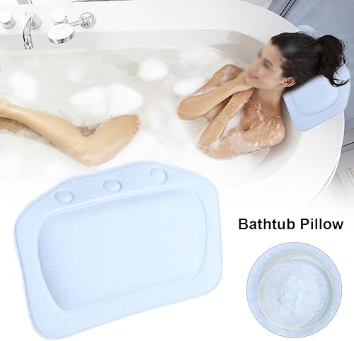 Coussin de Baignoire, Coussin de Bain Antidérapant Ergonomique Rembourré en Mousse Souple Repose Tete Baignoire pour la Maison la Salle de Bain (Blanc) - Nail Gallerys