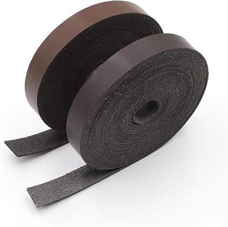 Surakey Cordon en Cuir de 5 mètres, Bande en Cuir synthétique DIY Cordon en Cuir Plat 20mm Largeur Ceinture Bricolage Accessoires - Nail Gallerys