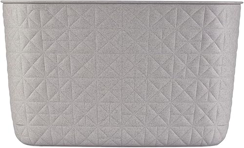 CURVER Panier de Rangement Softex 19L - Design Élégant - Léger, Empilable et Pratique - 100% recyclé - 37 x 29 x 22 cm - Taupe - Nail Gallerys