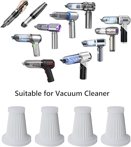 Lambluefly Filtre HEPA Aspirateur de remplacement, Lot de 4 Filtre Aspirateur, Filtres pour Aspirateurs Lavable et Réutilisable, Aspirateur Filtre HEPA pour Aspirateurs de Voiture Sans fil à Main - Nail Gallerys