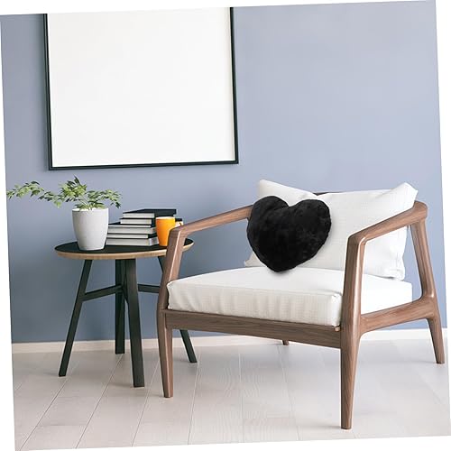 HYTROVE Oreiller Amour Rose Forme oreillers cœur Coussins Oreiller en Peluche Petit Coussin Oreiller canapé Oreiller décor d'oreiller de Chambre Coton PP Black - Nail Gallerys