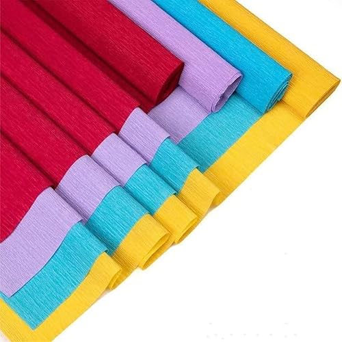 ODETOJOY Lot de 3 rouleaux de papier crépon pour la fabrication de fleurs - 25,4 cm de large et 2,4 m de long - Pour travaux manuels, décoration murale de chambre, fête (vert pâle) - Nail Gallerys