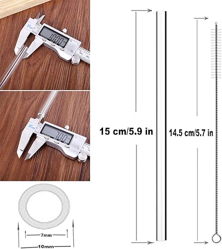 Verre pailles 15 cm 8 et 10 mm (15cm * 10mm) - Nail Gallerys