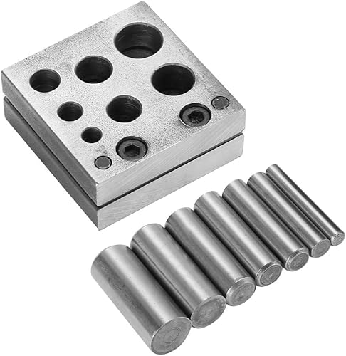 Poinçon Die Disc Bijoux Outil, Poinçon Die Disque Set Irrégulier 7 Trous Poinçon Die Disque Set Irrégulier Alliage Acier Rond Poinçonnage Cut Bijoux Outils Métal Forming Die Cutt - Nail Gallerys