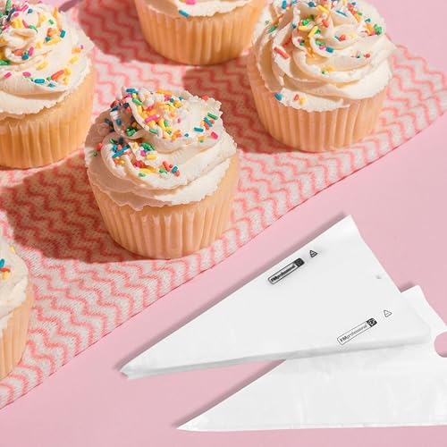 FM Professional 21500 Lot de 100 poches à douilles professionnelles jetables, poche à douille, poche à douille professionnelle, Plastique, 50 x 28 cm - Nail Gallerys