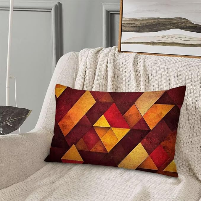 Lot de 2 Decorative Housse de Coussin 70x90 cm Géométrique Couleur Caramel Housse de Canapé Décoratifs Exterieur Taie d'oreiller pour Salon Chambre avec Fermeture Eclair Caché Taie Oreiller b-2196 - Nail Gallerys