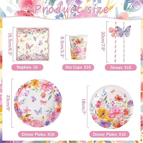 Lot de 80 papillons, décoration d'anniversaire, vaisselle de fête, papillon, décoration d'anniversaire pour fille (16 invités) - Nail Gallerys
