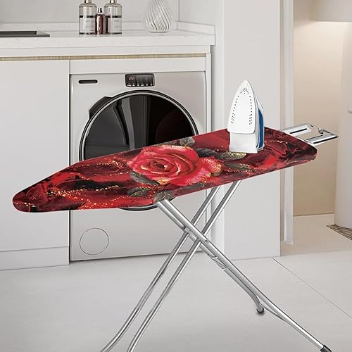 Dajingkj Housse de table à repasser, noire, pour centrale vapeur, avec élastique élastique, 130 x 45 cm, avec fermetures Velcro, lavable, élastique, pour décoration de la maison, taille L - Nail Gallerys