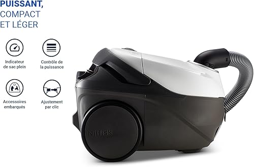 Nilfisk One Aspirateur pour Sols et Tapis avec Filtre EPA - Blanc 3L, 750W (WB10P05A) - Nail Gallerys
