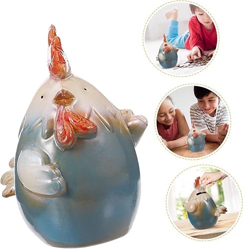 Veemoon 1 Pc Pot D'économie d'argent Cagnotte Conteneur De Pièces De Monnaie Cochon Figurines De Poulet De Pâques Pièce De Monnaie Peut Banque Enfant Poupée Coq Céramique - Nail Gallerys
