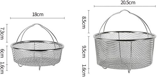 Juwacoo 2 Pcs Panier Vapeur en Maille, paniers cuit-Vapeur avec Poignées Pliantes, Panier pour friteuse Panier Cuisson Vapeur, paniers cuit-Vapeur - Nail Gallerys