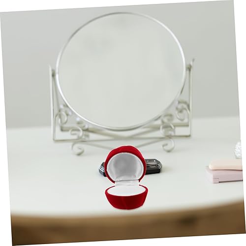 BESPORTBLE Boîte À Bijoux En Forme De Rose Porte-Bagues Étui De Rangement Pour Alliances Porte-Bijoux Conteneur Pour Bagues Flocage Rouge - Nail Gallerys